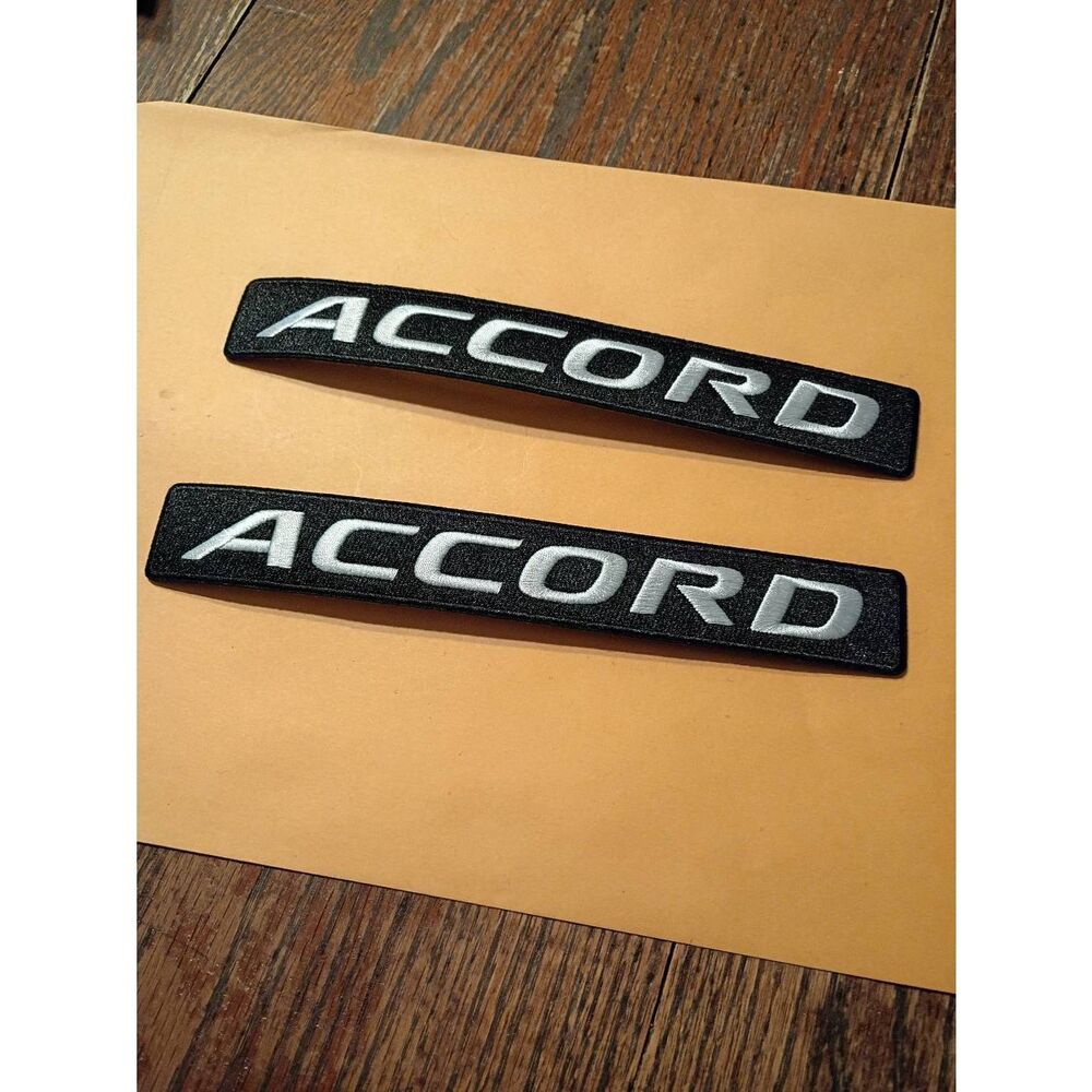 New Honda Accord Black White Iron On Patches for Jacket Hat Shirt Pants Car Cove